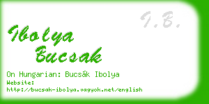 ibolya bucsak business card